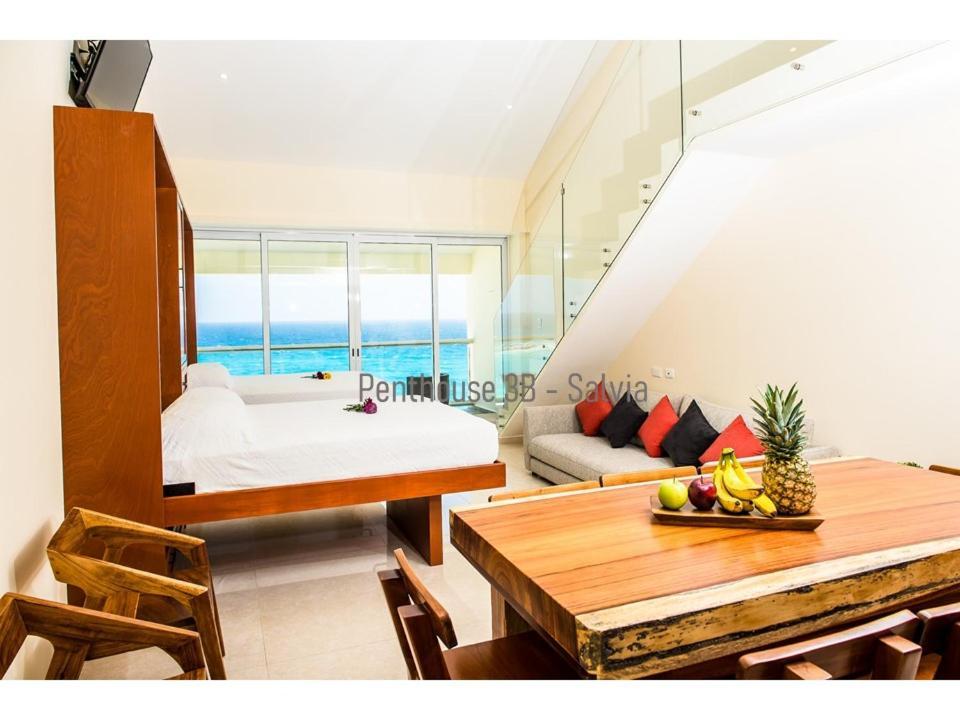 2 Story Oceanfront Penthouses On Cancun Beach! Экстерьер фото