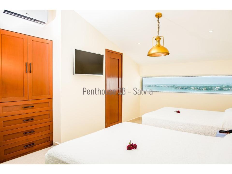 2 Story Oceanfront Penthouses On Cancun Beach! Экстерьер фото