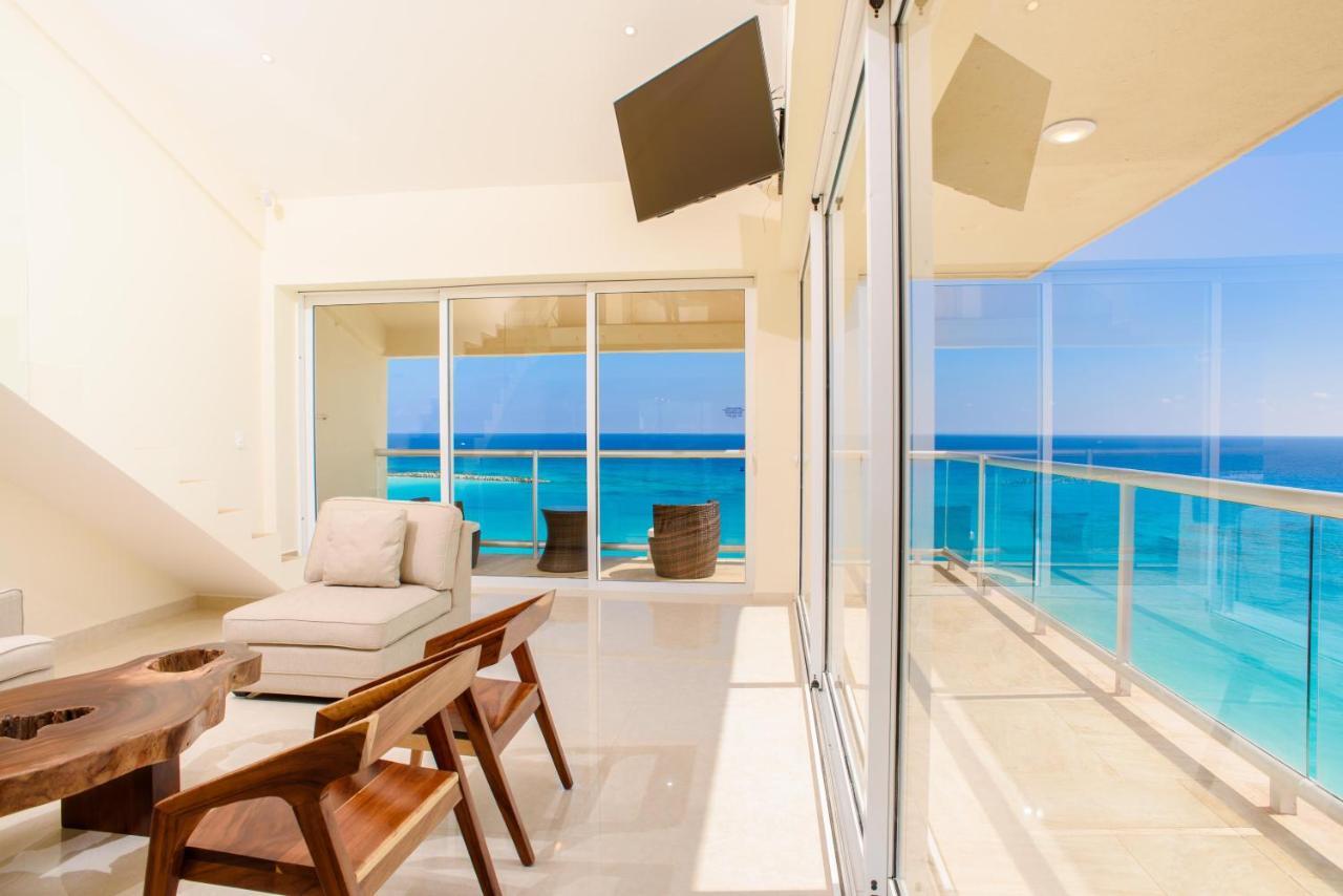 2 Story Oceanfront Penthouses On Cancun Beach! Экстерьер фото